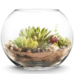 Glass Bubble Bowl, H-12" W-15.5" (Wholesale 2 PCS/Case)