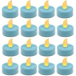 480 Pcs Flameless Blue 1.5 Inch LED Tealight Candles