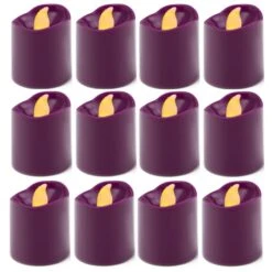 180 Pcs Fuchsia LED Flameless Votive Pillar Candle Party Lights, Height -1.5" Width - 1.5"