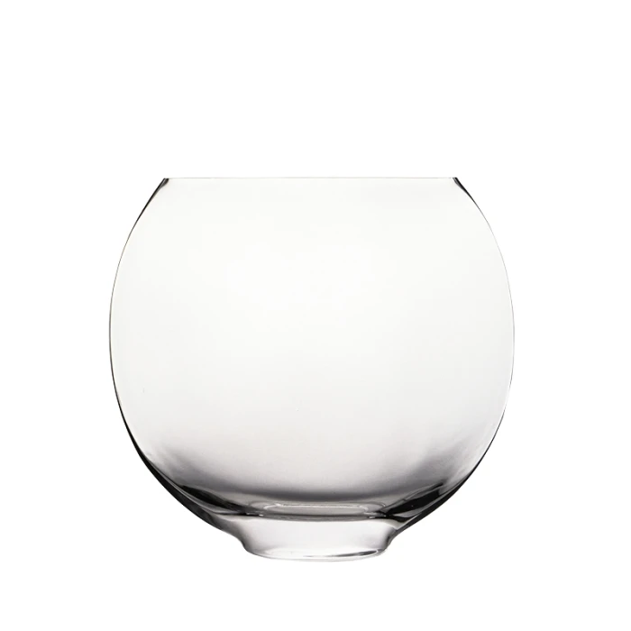 Glass Moon Shape Vase. H-7.5" Opening - 6.5" X 3.25" Oval Centerpieces - Image 3