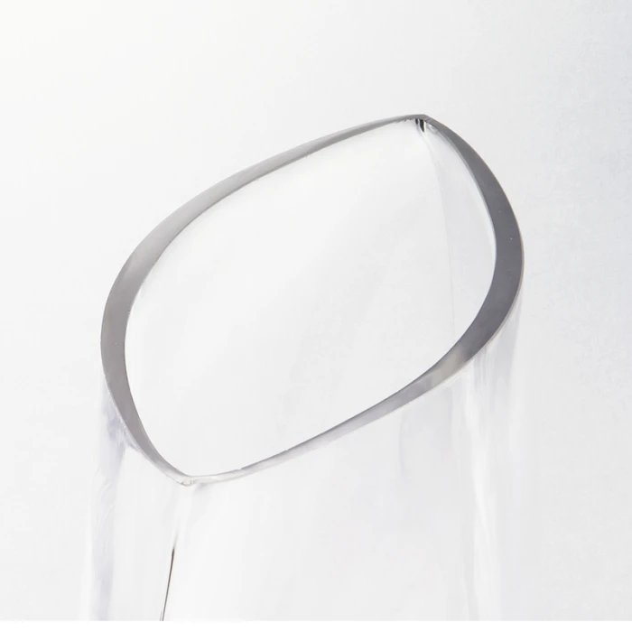 Glass Moon Shape Vase. H-10.25" Opening - 8" X 3.75" Oval Centerpieces - Image 4