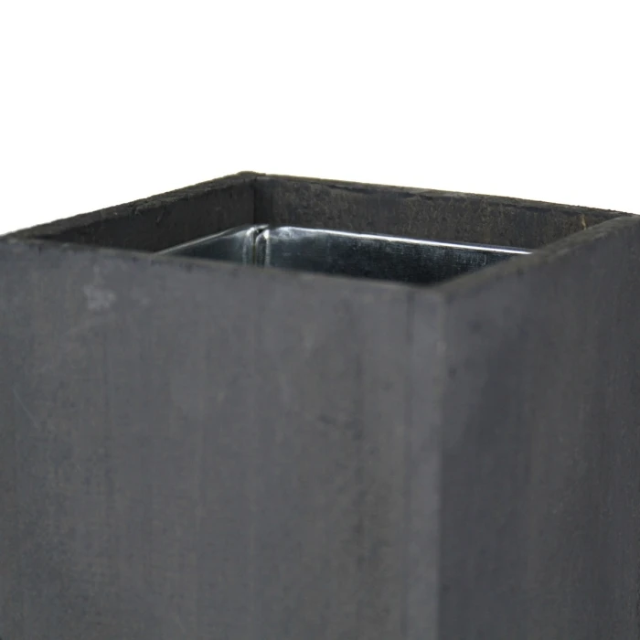 Tall Wood Square Planter Box With Metal Zinc Liner, 5" X 5" X 20" (Wholesale 6 PCS/Case) - Image 4
