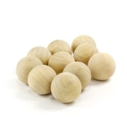 Natural Round Unfinished Wood Ball, D-2" (Wholesale Approx. 240 PCS/Case)