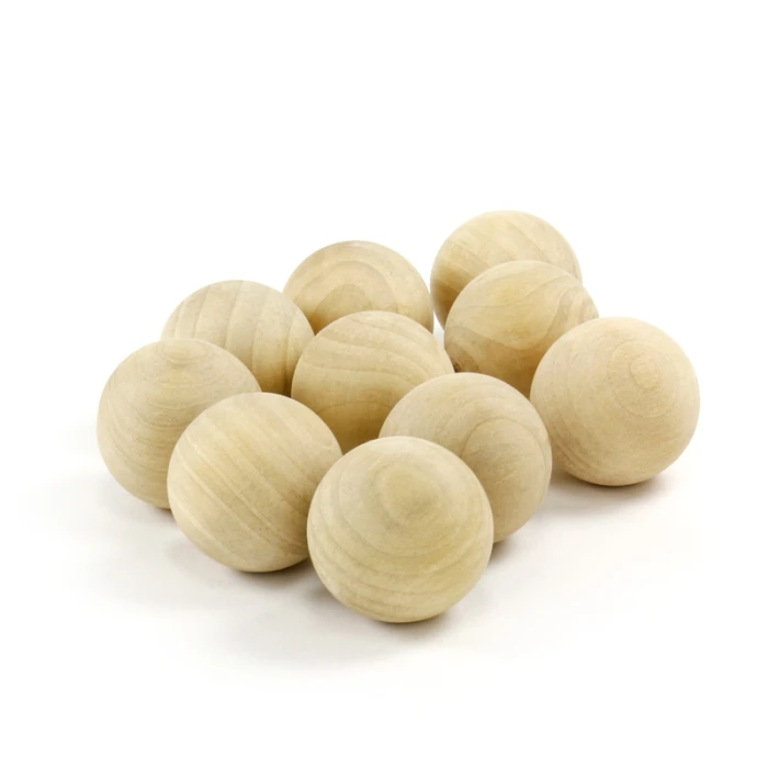 Natural Round Unfinished Wood Ball, D-2" (Wholesale Approx. 240 PCS/Case)